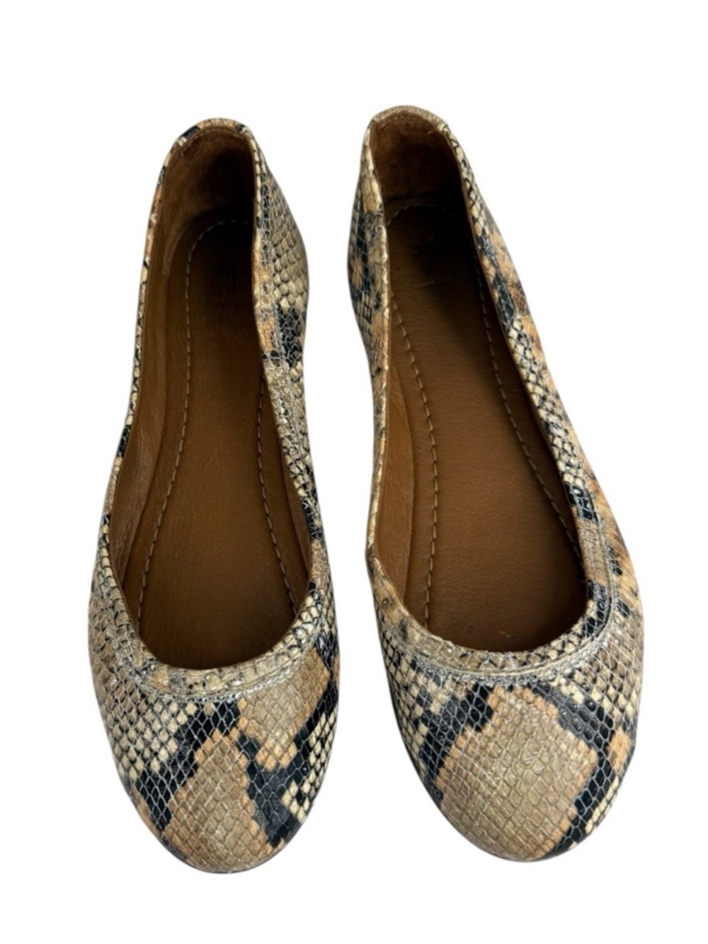 Frye Carson Python embossed flats 9.5 - Picture 4 of 8